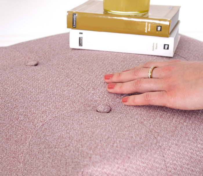 Atelier Del Sofa Puf de Terciopelo Rosa